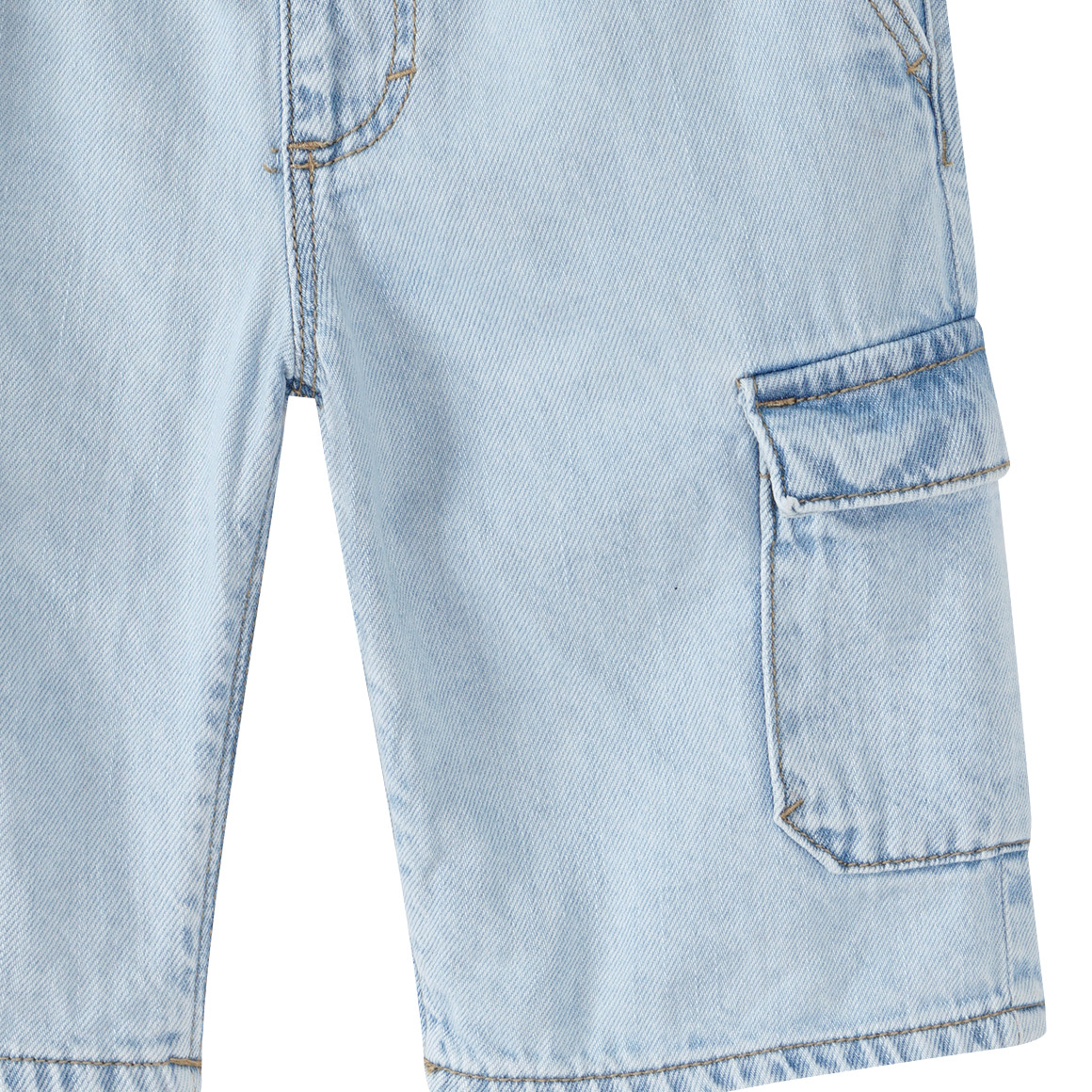 Topolino Jungen Jeansshorts im Cargo-Style hellblau