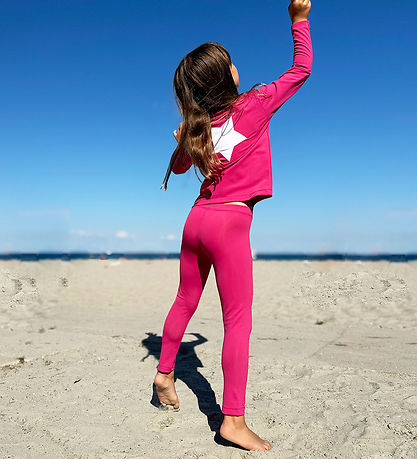 Petit Crabe Bade Leggings - Flieger - UV50+ - Maulbeere