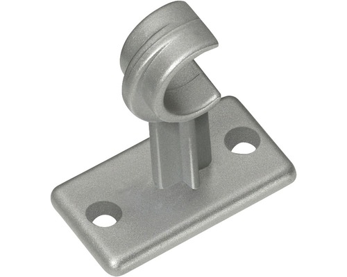 Lange schroefbeugels voor cafépalen, zilver, 2 stuks.