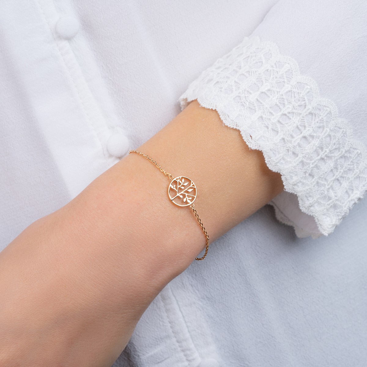 Bracelet Brillaxis arbre de vie doré