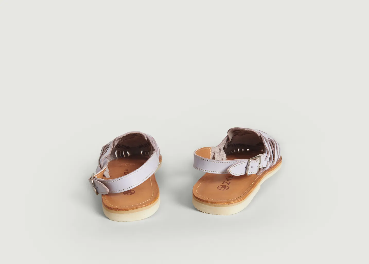 Sandales Luisa en cuir de vachette Mapache