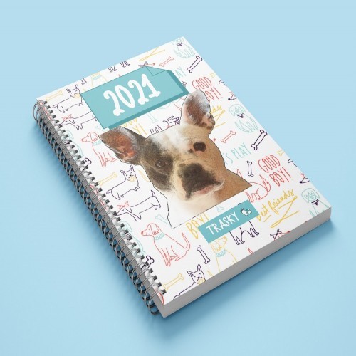 Agenda personalizada 2021, Silhuetas, Branca