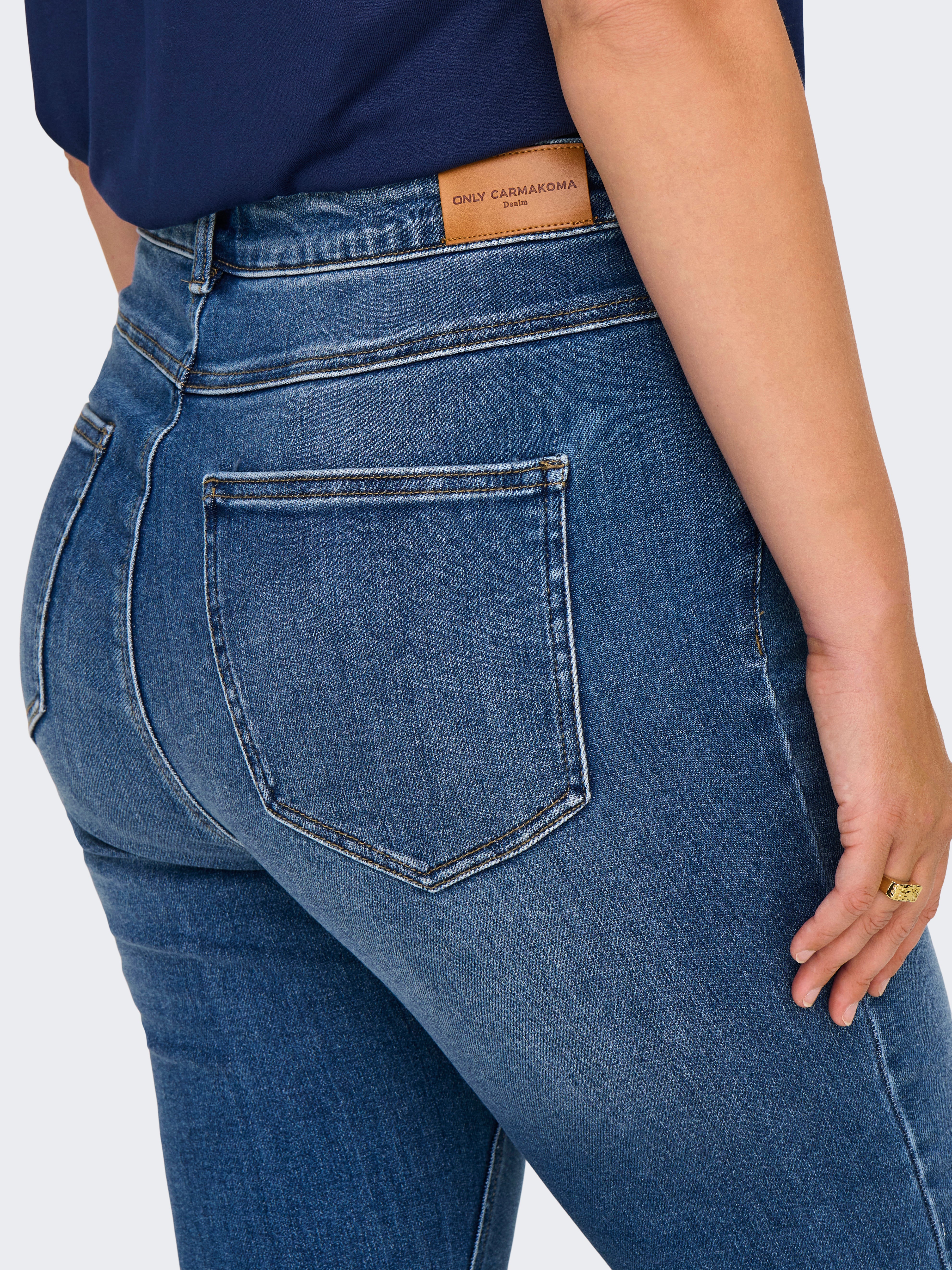 CARMILA Hohe Taille Skinny Fit Jeans Medium Blue Denim