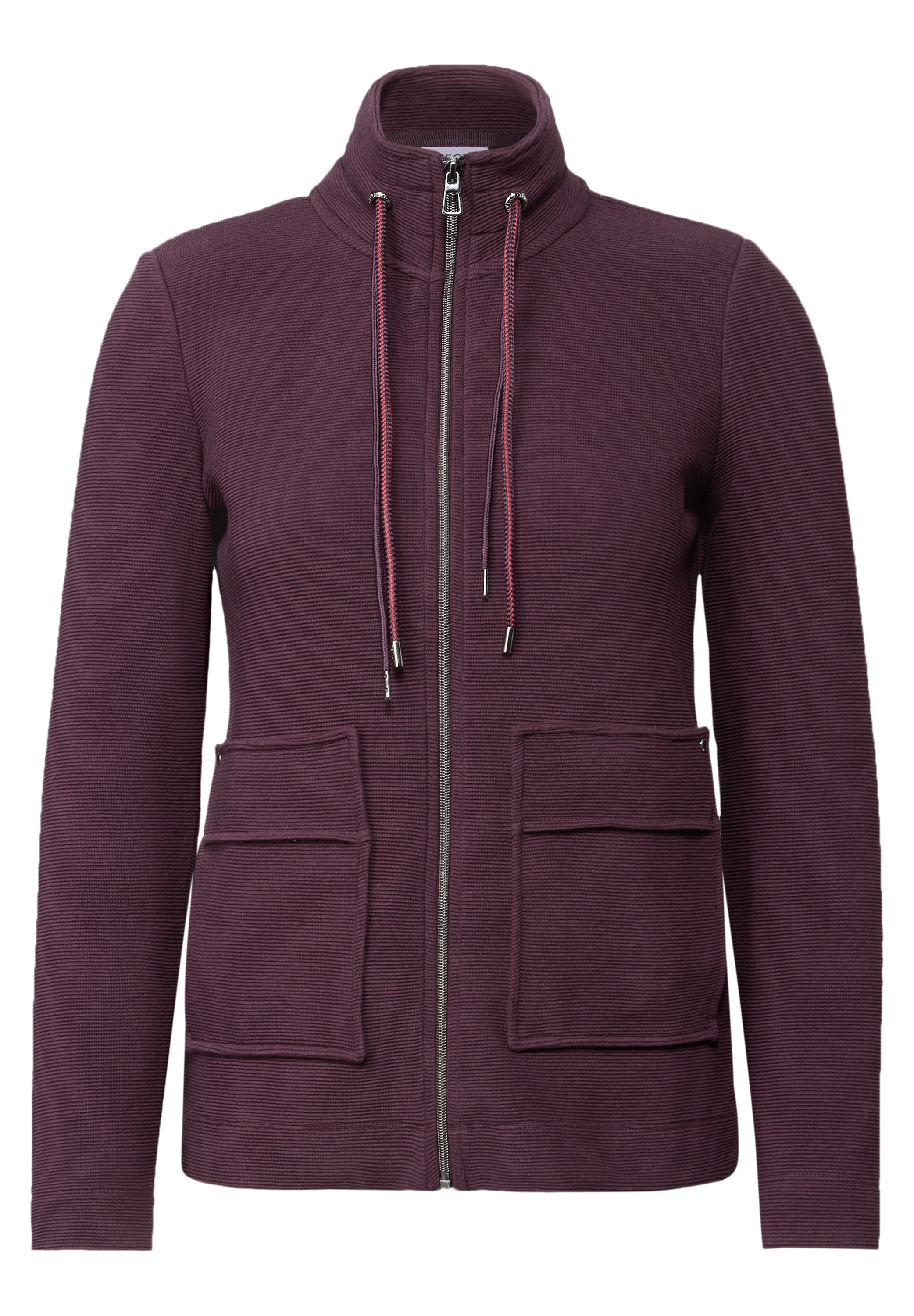 Cecil Sweatjacke , im Ottoman-Look und Stehkragen, Struktur-Optik