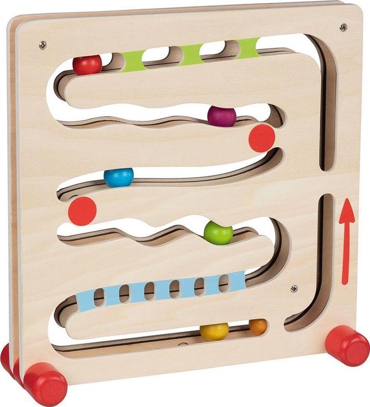 Goki - Houten Ballenbaan - Hout - Inclusief 6 Ballen