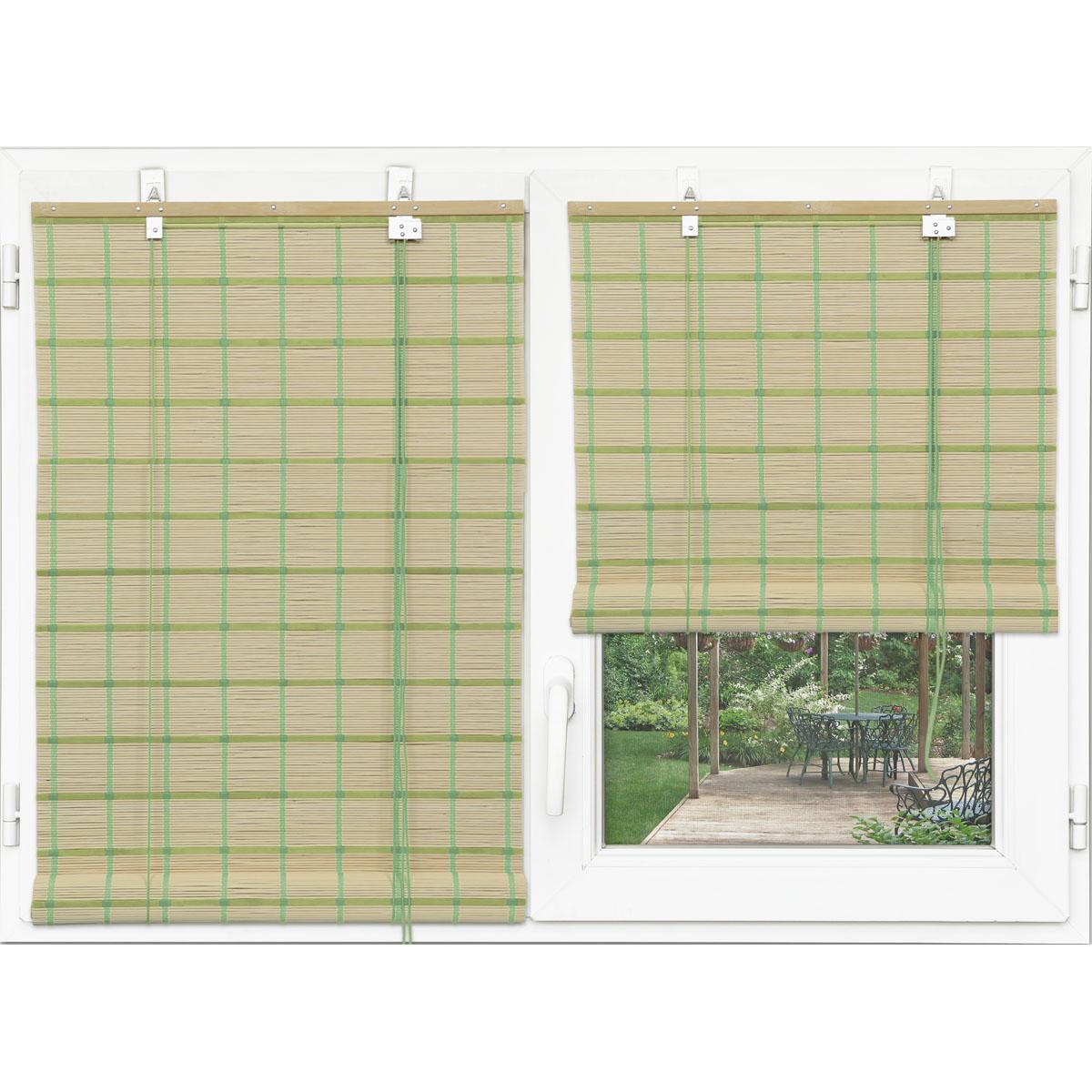 STORE ENROULEUR BAGUETTES BAMBOU 150X180CM VERT