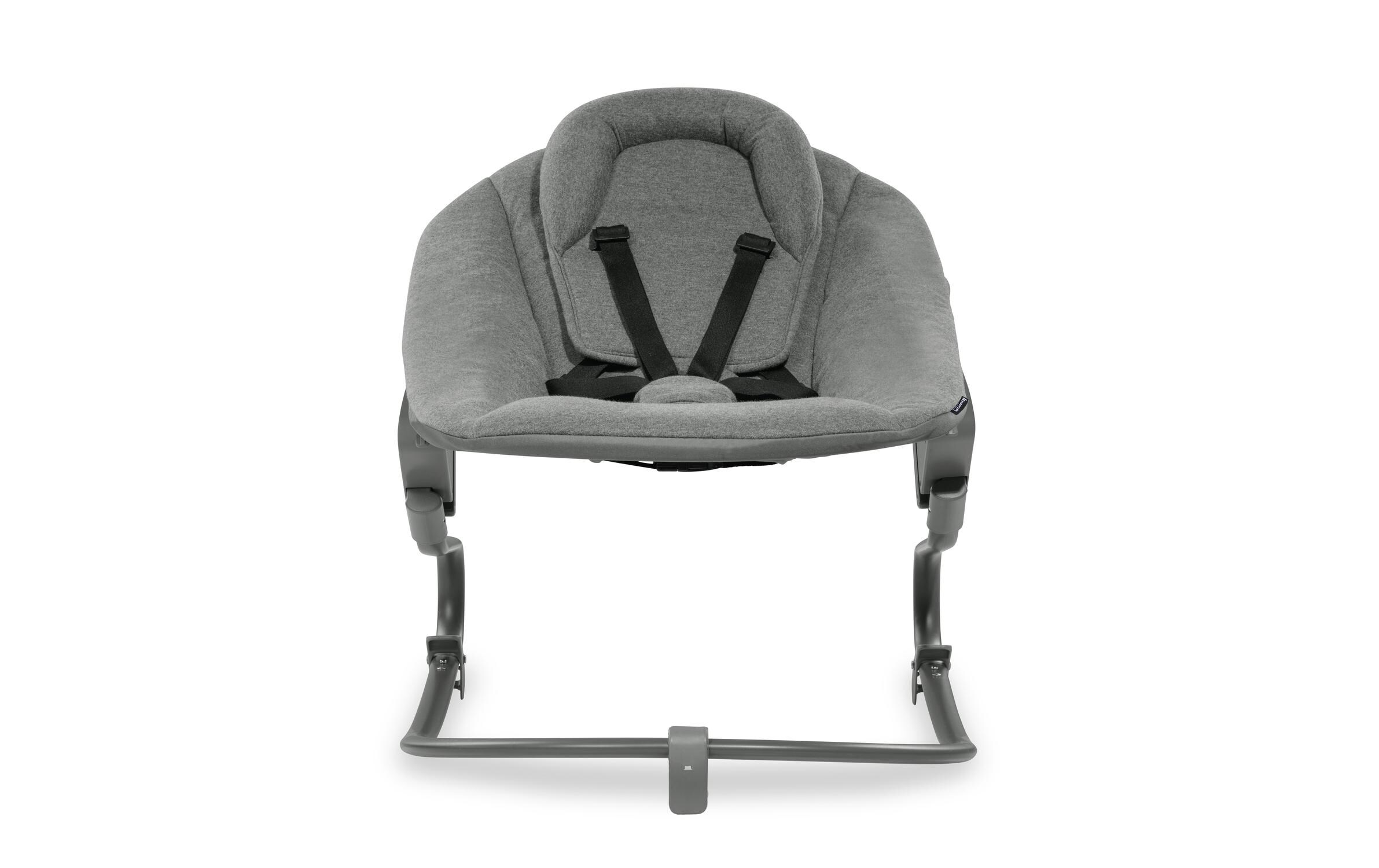 Hochstuhlaufsatz Alpha Bouncer Premium Dark Grey2in1: Babywippe und Aufsatz für Hauck Hochstuhl