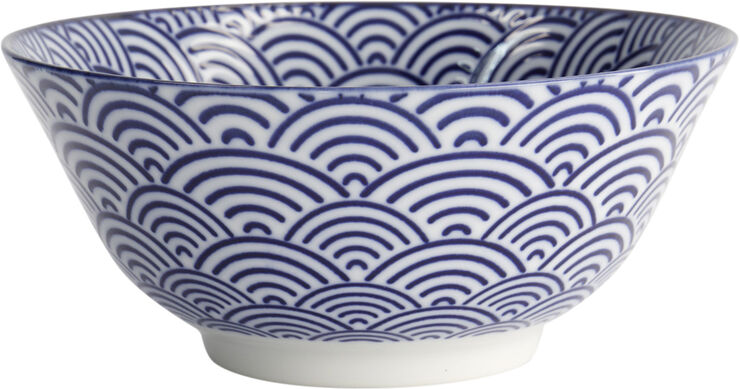 Tokyo Design Studio Nippon Blue Tayo Bowl 15.2x6. 7cm Wave Blue/white