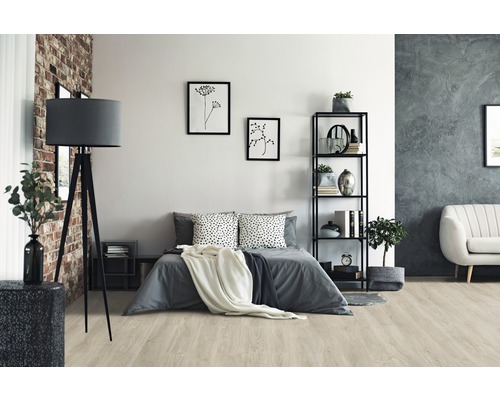 GREEN VINYL vinylvloer, witte eiken landelijke plank, klikverbinding, 1290 x 173 x 3,8 mm