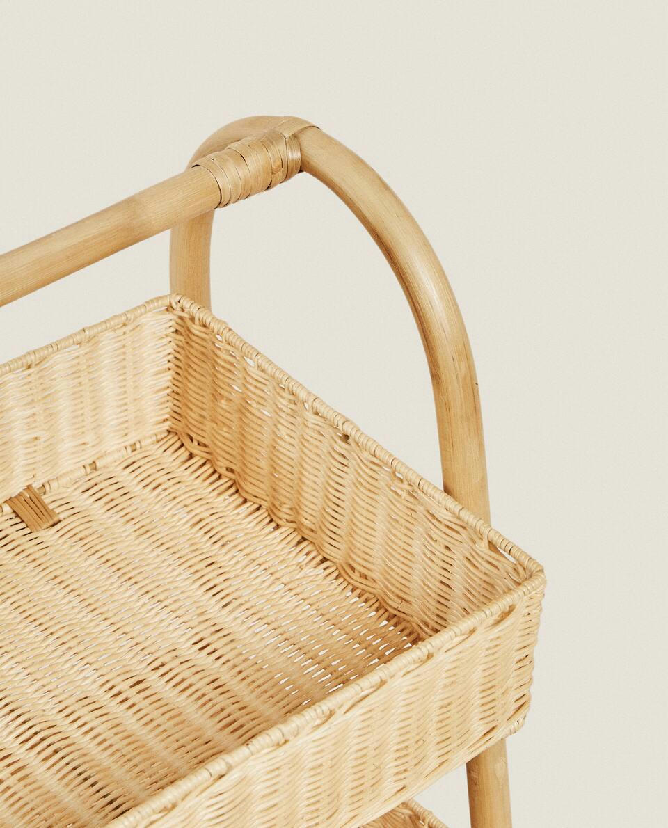 PRATELEIRA DE ARMAZENAMENTO DE RATTAN