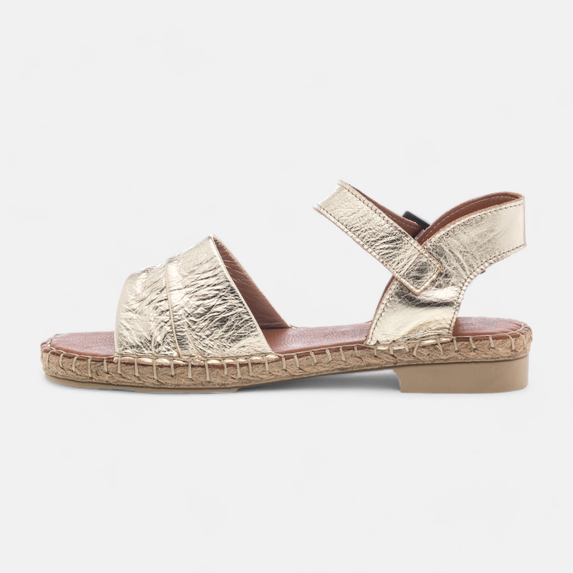 Sandales Femme en cuir or