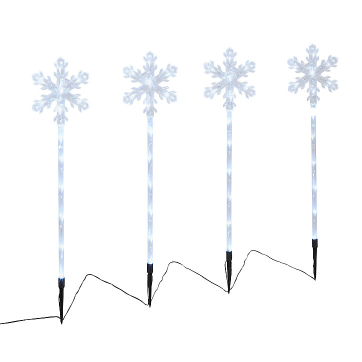 Pic flocon de neige pour Noël H.70 cm x4
