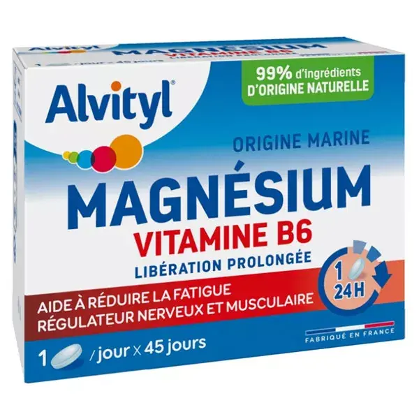 Alvityl Magnésium Vitamine B6 Libération prolongée dès 12 ans 45 comprimés
