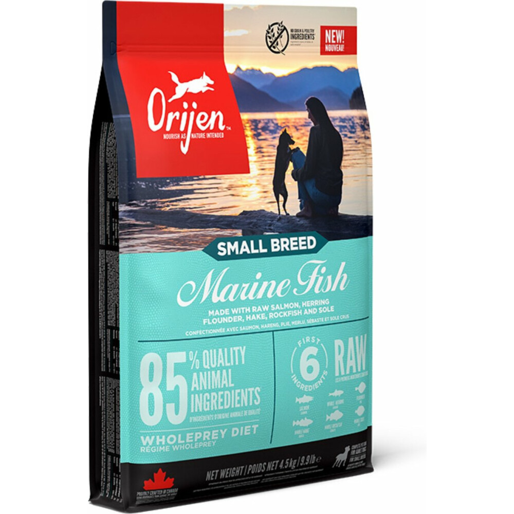 Orijen Whole Prey HondenvoerSmall Breed Dog Marine Fish4,5 kg