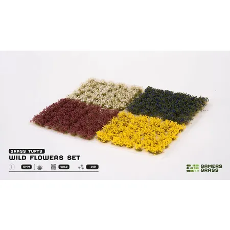 Gamer Grass Basis Gestaltung Büschel Wildblumen Set