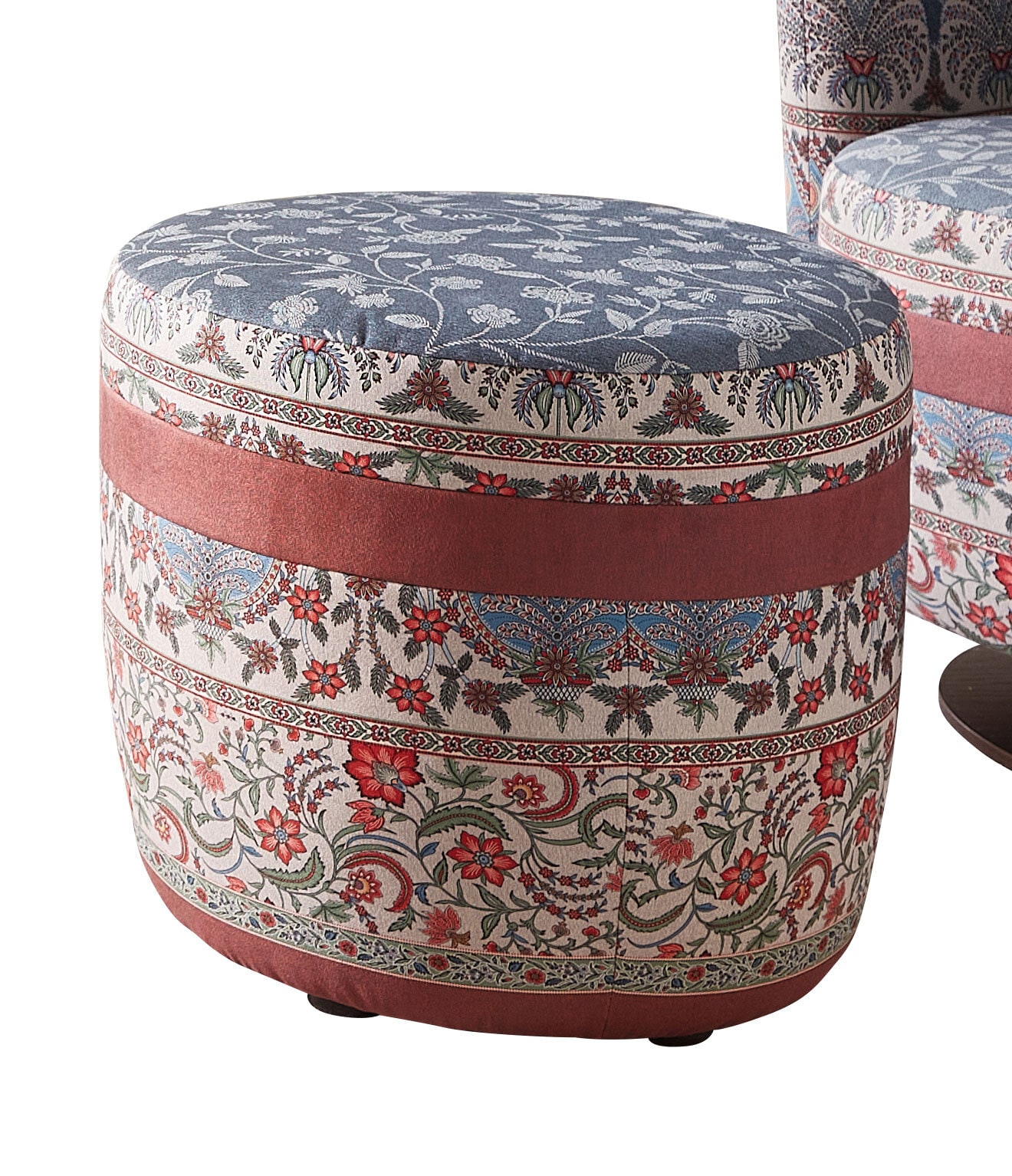 SCHRÖNO Pouf MURANO blau-rot