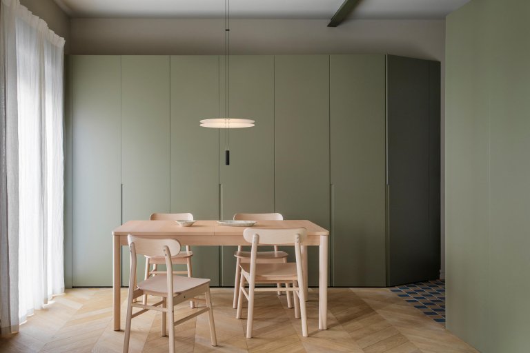 Vibia Flamingo Mini 1590 hanglamp LED Ø45 wit/zwart