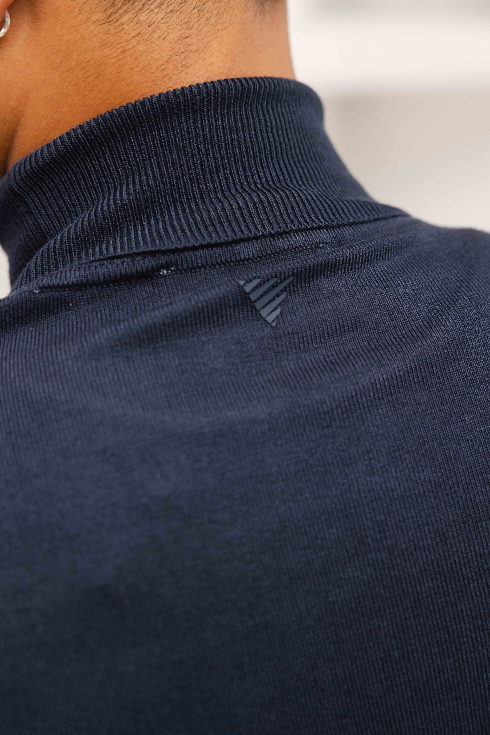 Pure Path Essential Knitwear Turtleneck Sweater Heren Donkerblauw