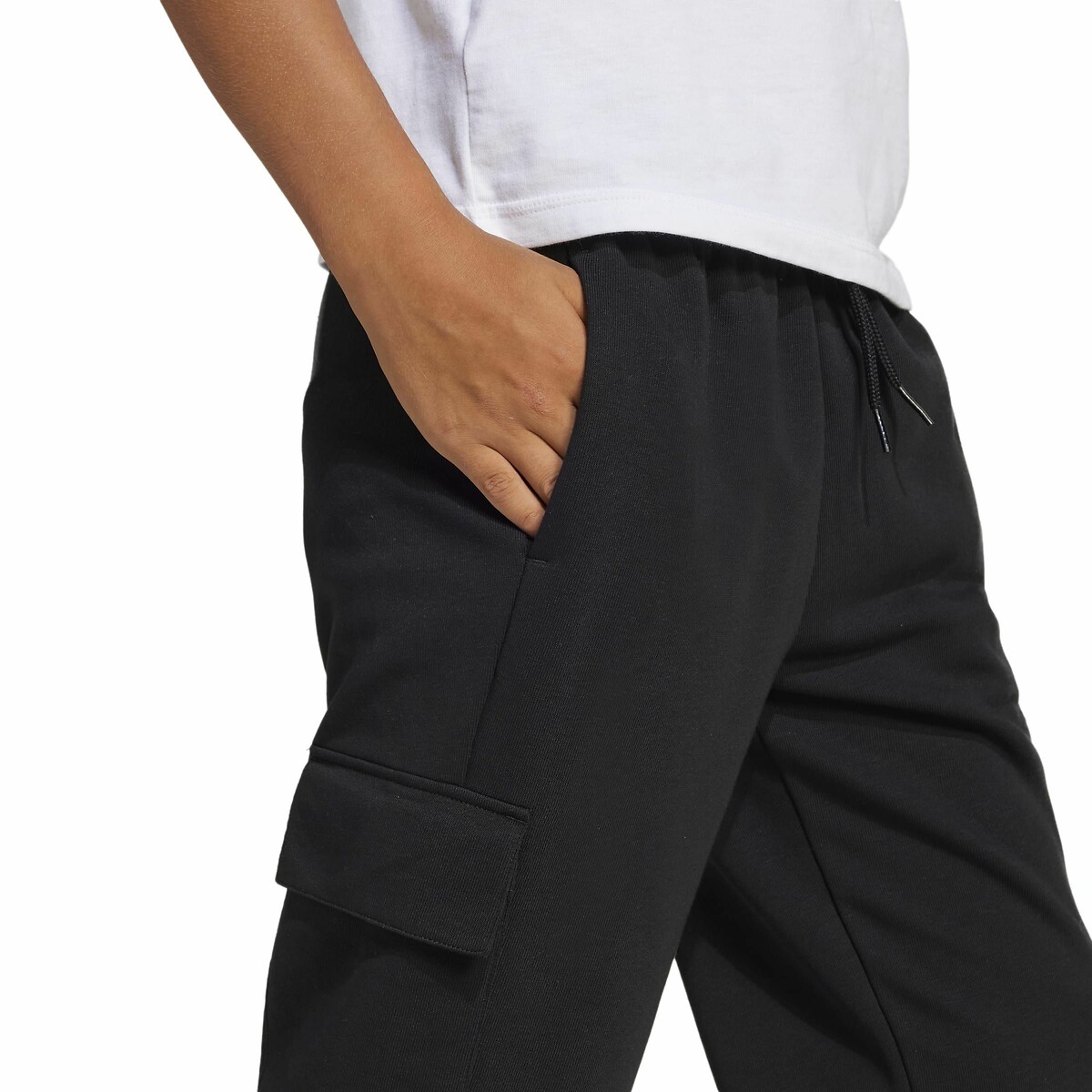ADIDAS ROUPAS ESPORTIVAS<br>Calça cargo de moletom em fleece