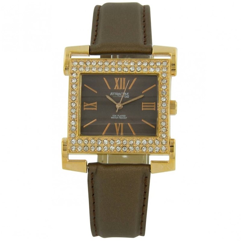 Montre Femme Q&Q F bracelet Cuir Marron