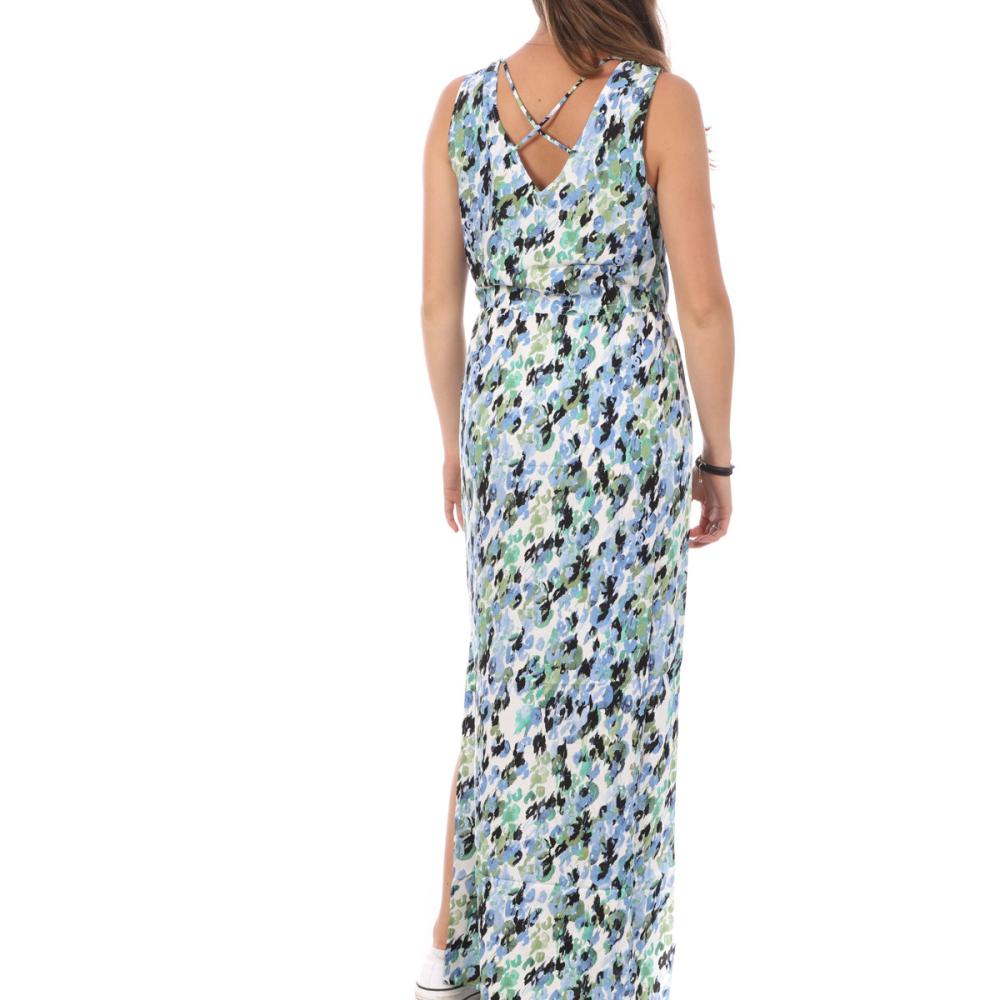 Vero Moda Robe Longue Blanche/Bleu Femme Vero Moda 10286770