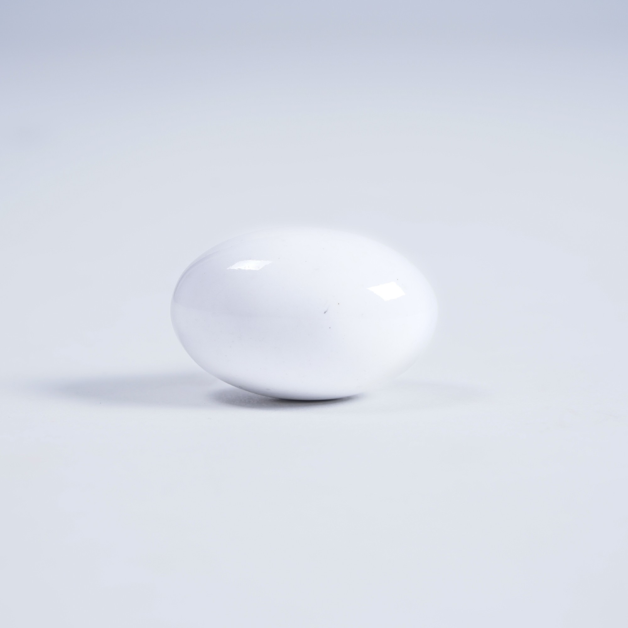 Keramik Möbelknopf oval, handglasiert, weiß, Ø 3,5 cm x 2,5 cm günstig bestellen