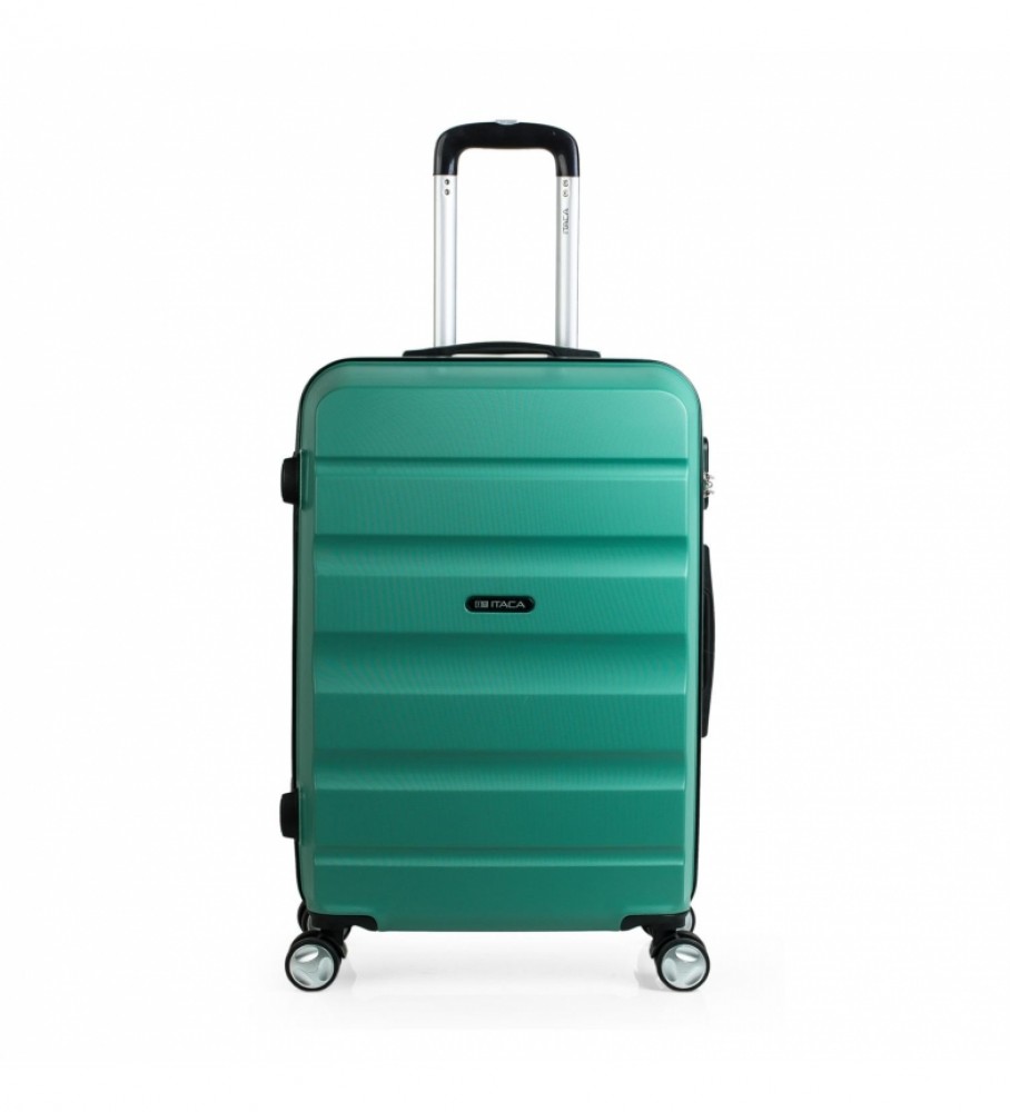 Mala de viagem rígida ITACA com 4 rodas T71660 Azul-turquesa - 61 x 44 x 26 cm -