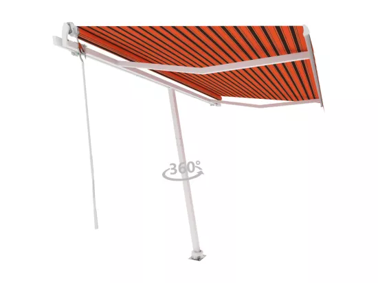 Auvent automatique sur pied 450x350 cm Orange/marron