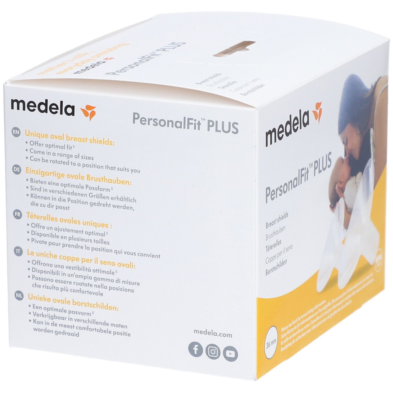 PersonalFit PLUS Brusthaube in der Größe XXL, 36mm