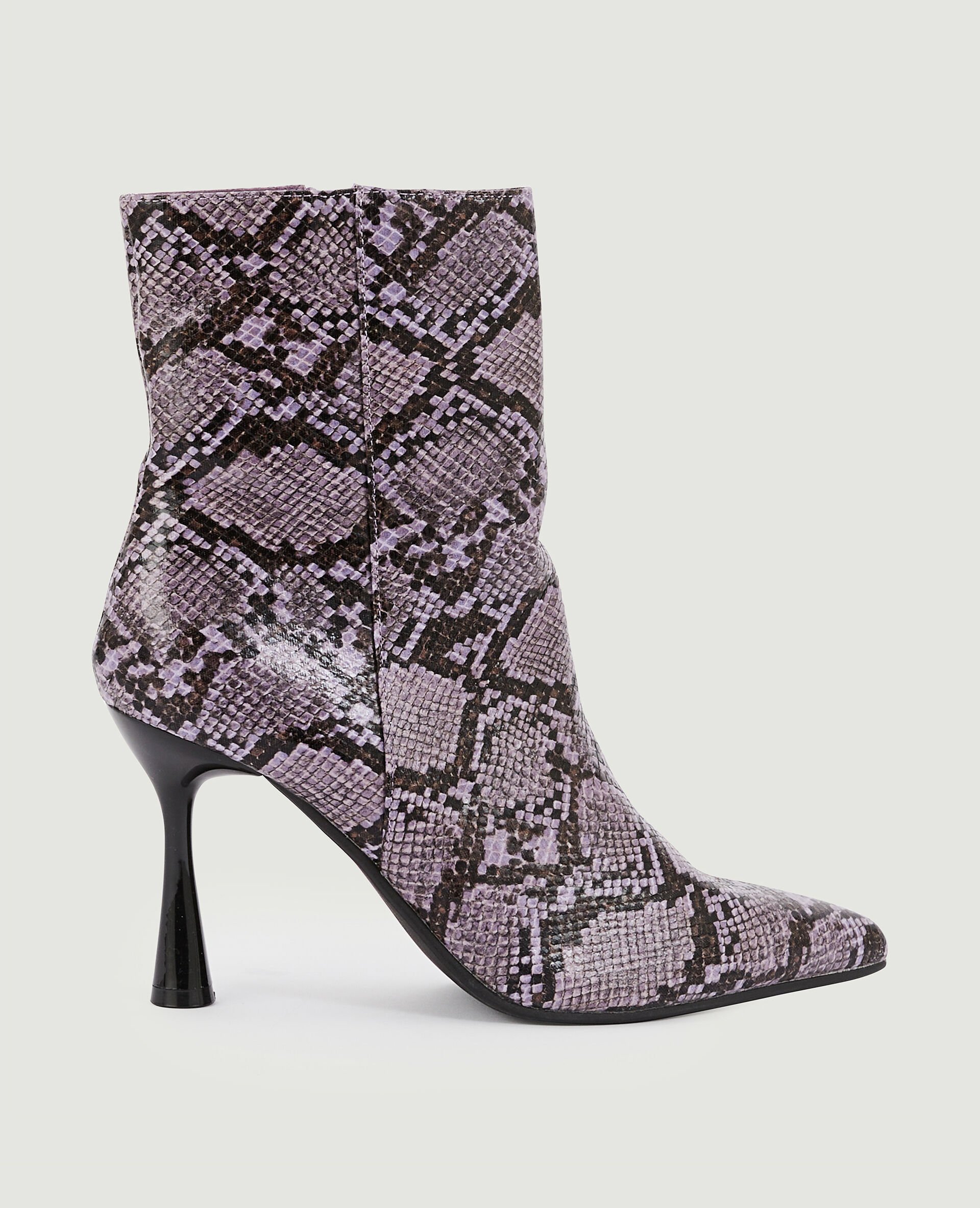 Boots pointues effet serpent - Lilas