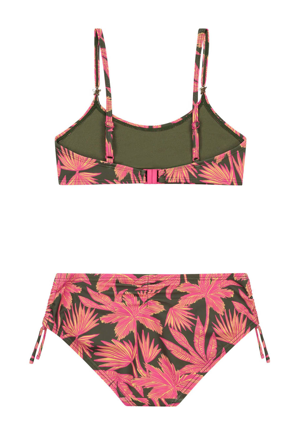 crop bikini Liv groen/roze