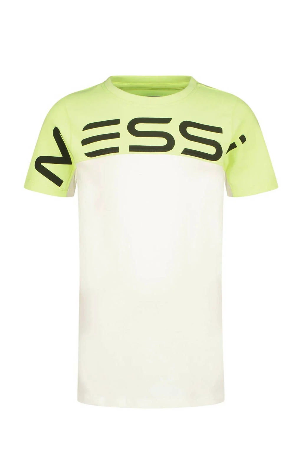 Vingino T-shirt Jint met logo wit/geel