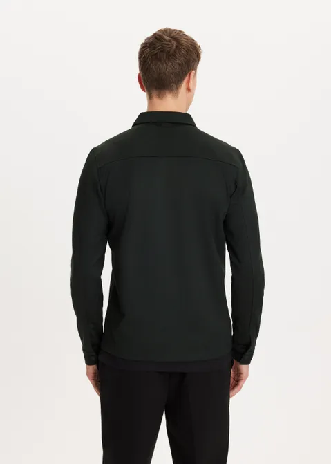 Overshirt met rits pique groen (GRN.D)