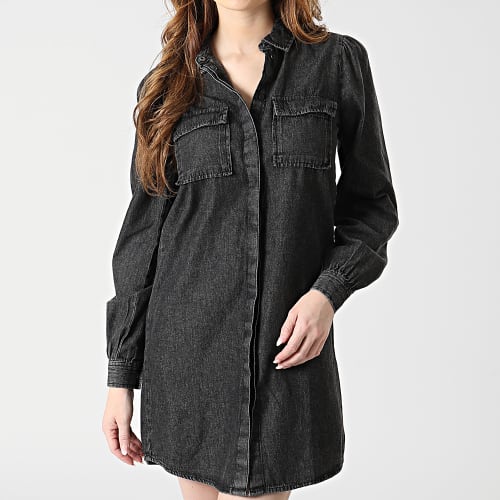 Robe Jean A Manches Longues Femme Meadow Life Gris Anthracite Chiné