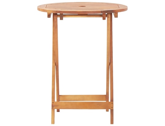 VIDAXL - Ensemble table et chaises Ensemble de bistro 3 pcs beige polypropylène et bois massif