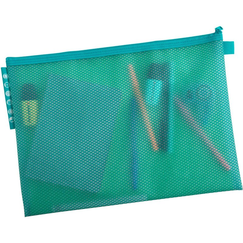 Pochette de rangement à fermeture éclair A4 Exacompta Chromaline couleurs assorties pastel