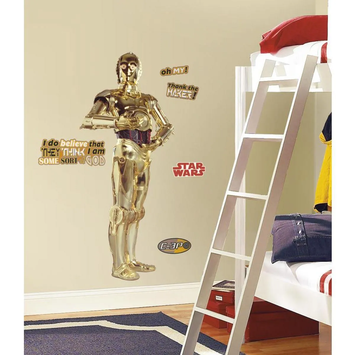Thedecofactory Stickers géants Star Wars C-3PO 146x61