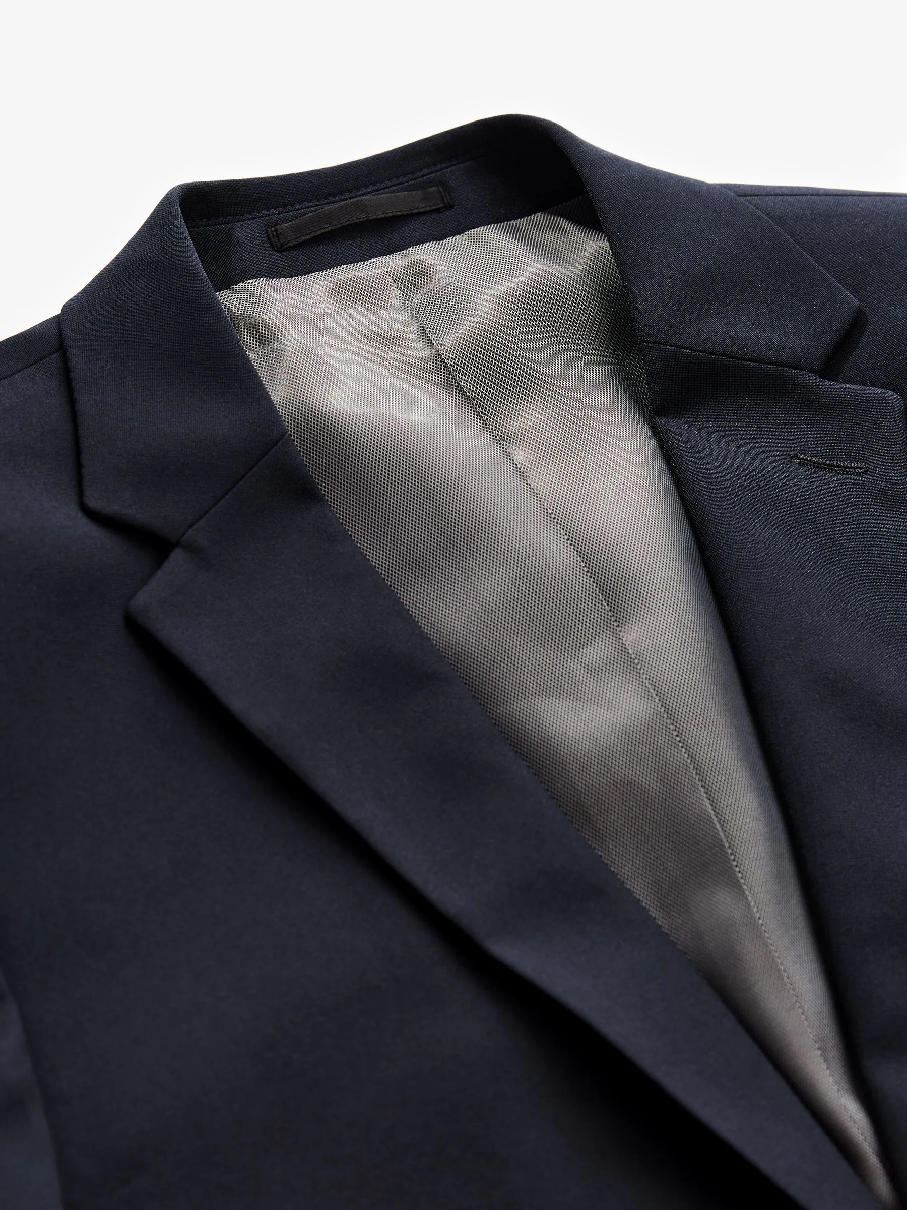 Donkerblauw - Normale Pasvorm - Must-have kostuum: colbert