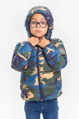 Nordbjørn Narvik Puffjakke, Camo Blue