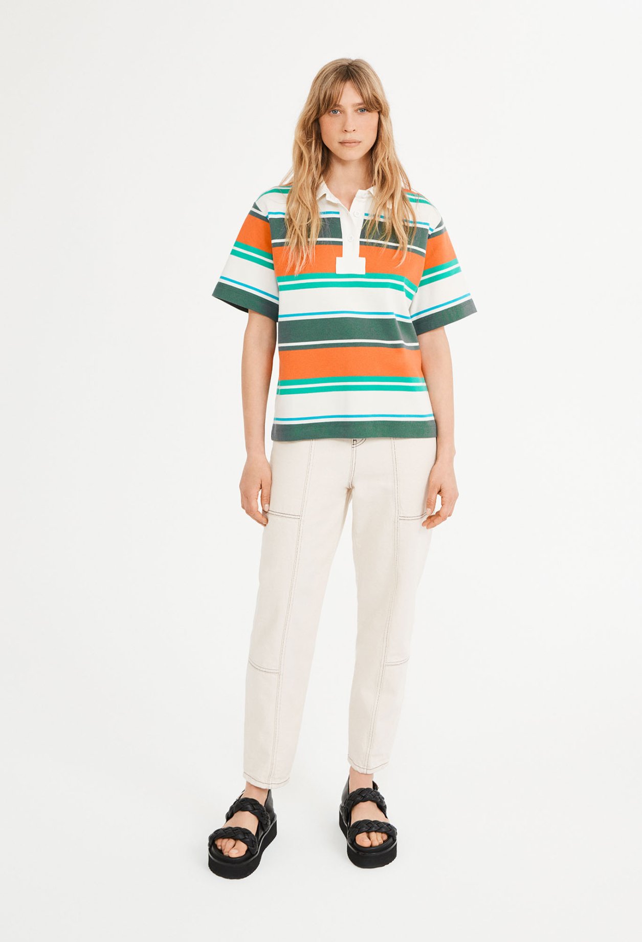 Polo large raye