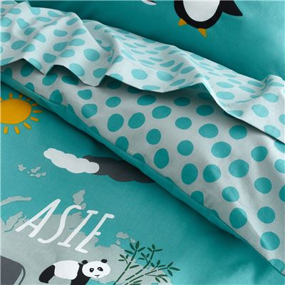 Linge de lit enfant motif animaux et pois - BECQUET CRÉATION
