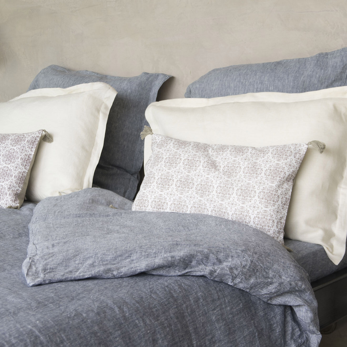 Febronie Housse de coussin India écorce - 50x30 cm