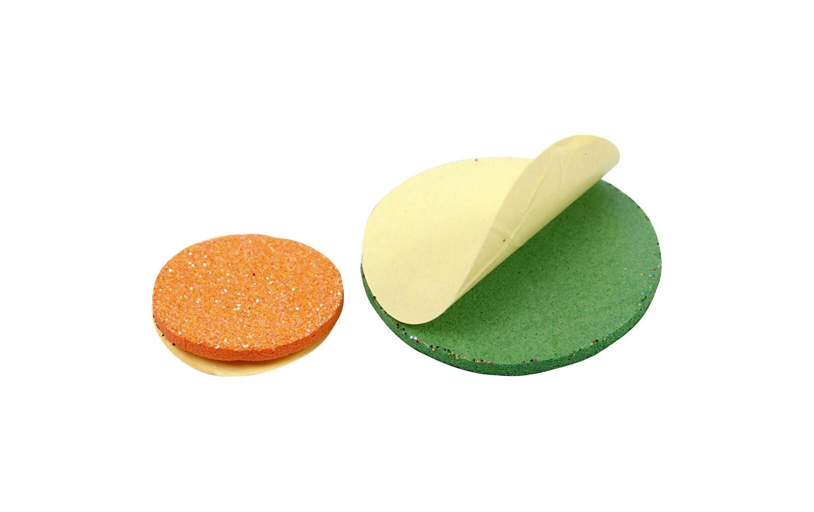 Moosgummi-Stanzteile Kreise 1000 Stück, MehrfarbigMoosgummikreise