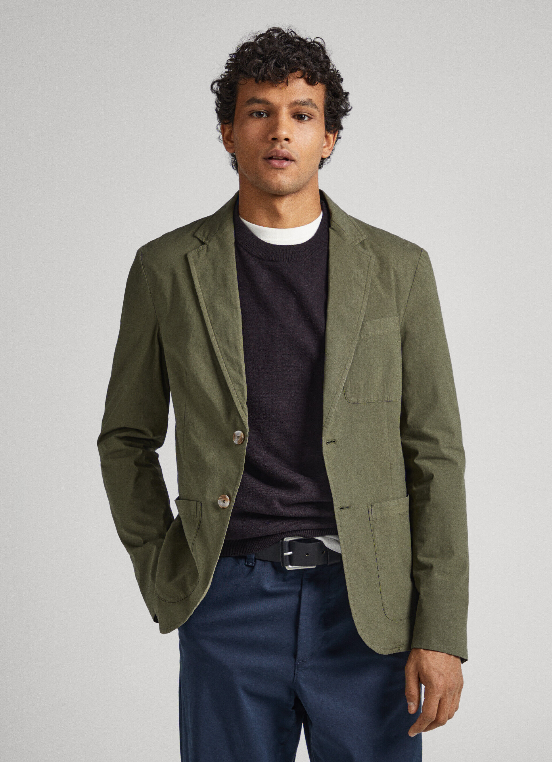 Popeline de algodão americano - verde-oliva