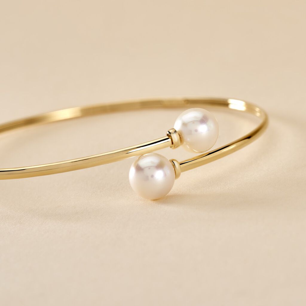 Bracelet Jonc Sammy Or Jaune Perle De Culture
