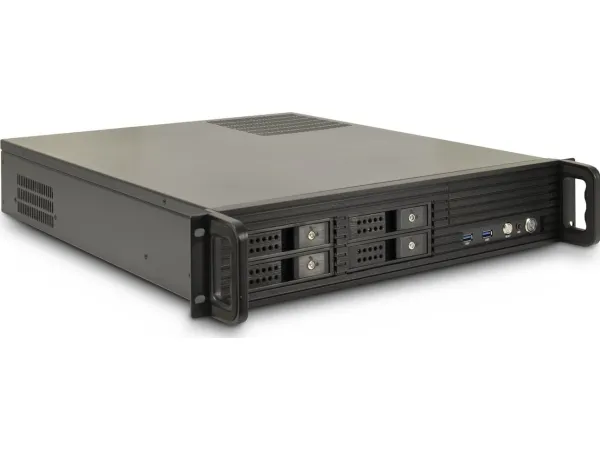 Inter-Tech IPC 2U-2504 - Rack-monterbar - micro ATX - SATA - hot-swap - ingen strømforsyning (ATX) - USB