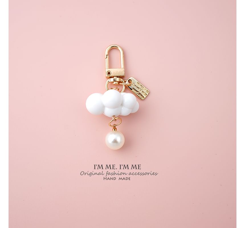 Harnai - Cloud Faux Pearl telefoonhanger / sleutelhanger