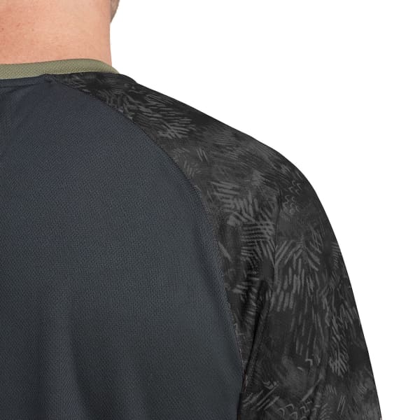 Maillot VTT DAKINE THRILLIUM L/S JERSEY BLACK/CANOPEE GREEN/HASHER PRINT