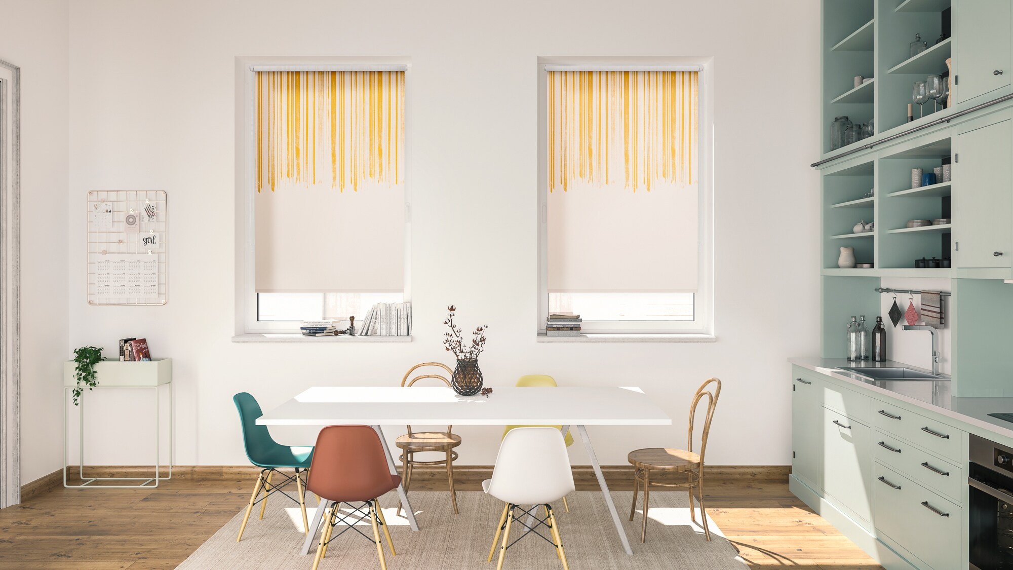Lichtblick Rollo Klemmfix, ohne Bohren, Verdunkelung, Flowing Honey- Gelb