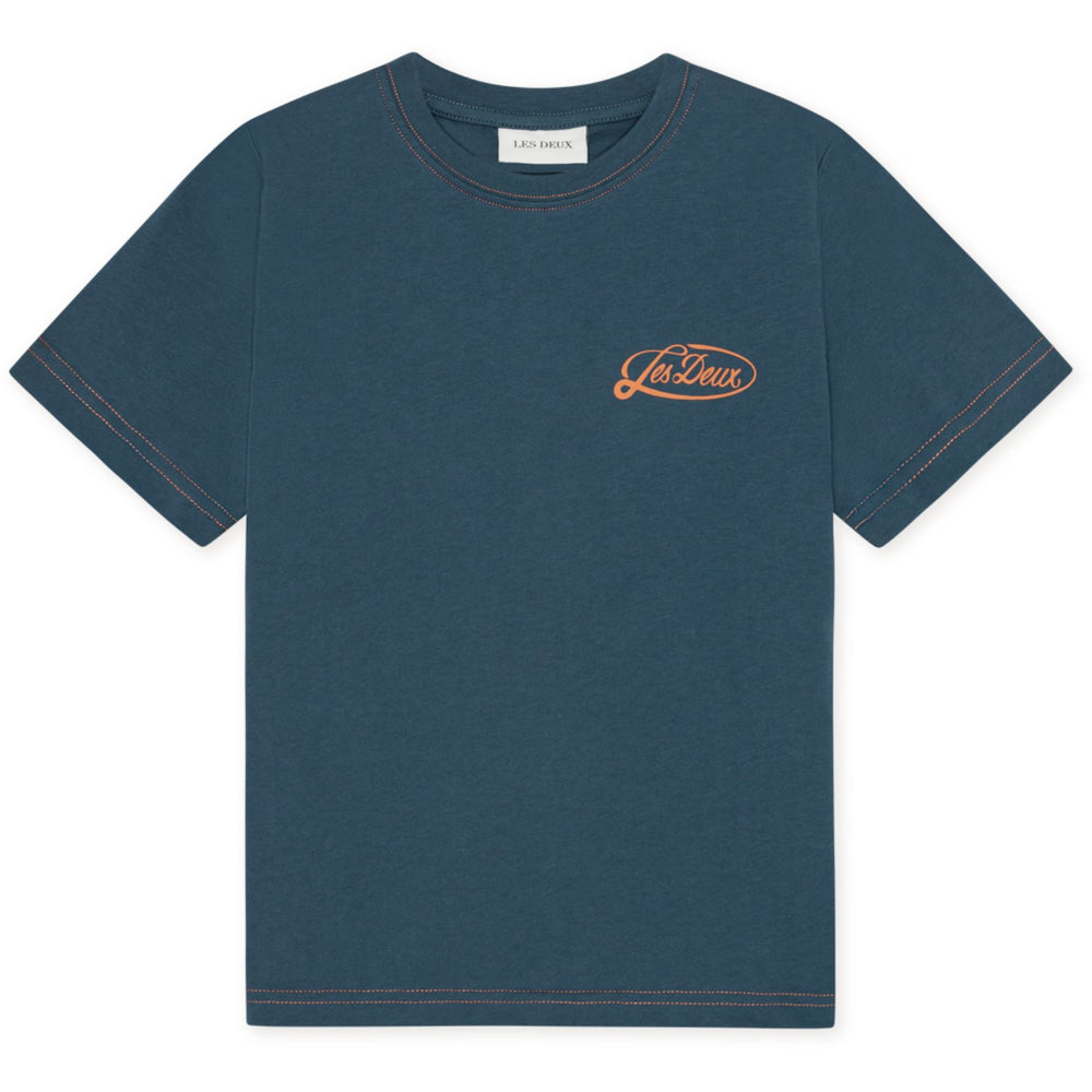 Køb Les Deux Kids Dark Denim Blue Contrast T-Shirt KIDS